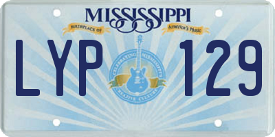 MS license plate LYP129