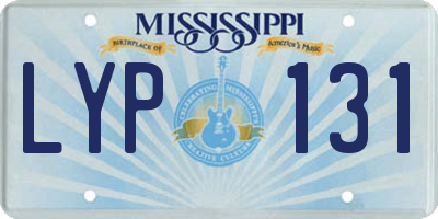 MS license plate LYP131