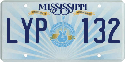 MS license plate LYP132