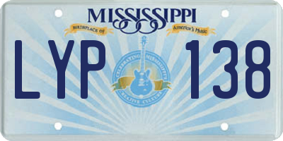 MS license plate LYP138