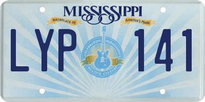 MS license plate LYP141