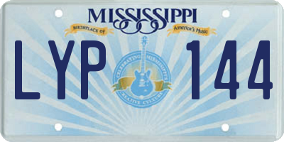 MS license plate LYP144
