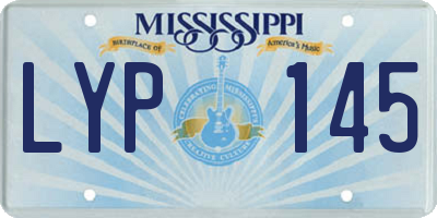 MS license plate LYP145