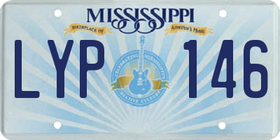 MS license plate LYP146