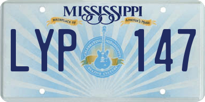 MS license plate LYP147