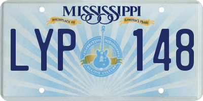 MS license plate LYP148