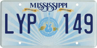 MS license plate LYP149