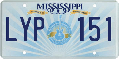 MS license plate LYP151