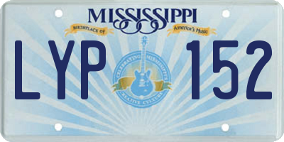 MS license plate LYP152