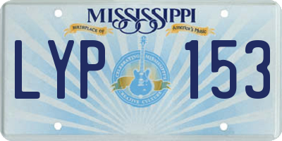 MS license plate LYP153