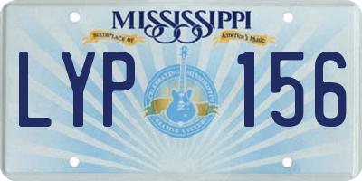 MS license plate LYP156
