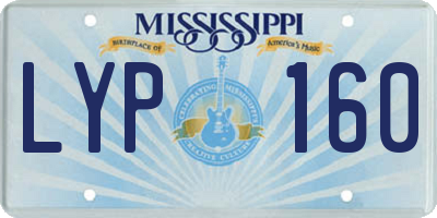 MS license plate LYP160
