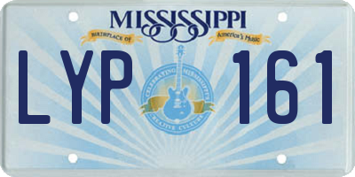 MS license plate LYP161