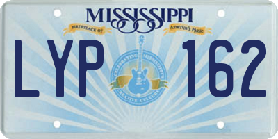 MS license plate LYP162