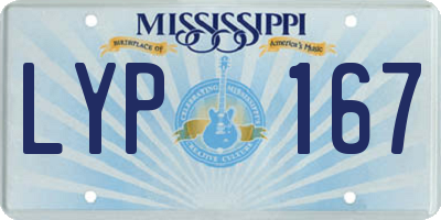 MS license plate LYP167