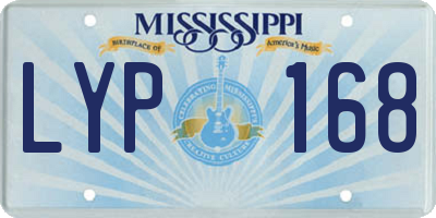 MS license plate LYP168
