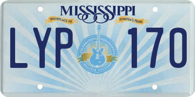 MS license plate LYP170