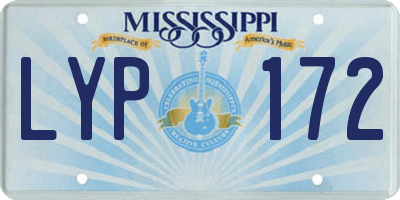 MS license plate LYP172
