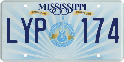 MS license plate LYP174