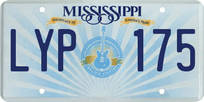 MS license plate LYP175