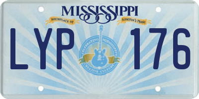 MS license plate LYP176