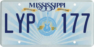 MS license plate LYP177