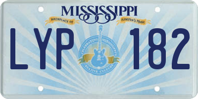 MS license plate LYP182