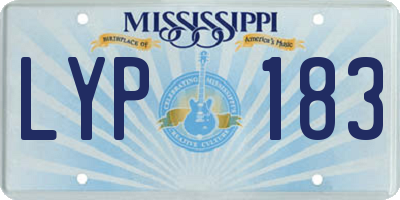 MS license plate LYP183