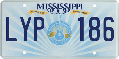 MS license plate LYP186