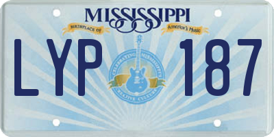 MS license plate LYP187