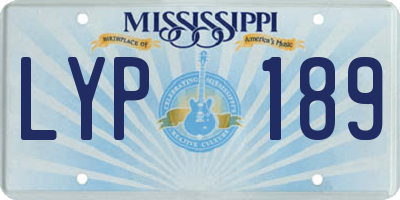 MS license plate LYP189