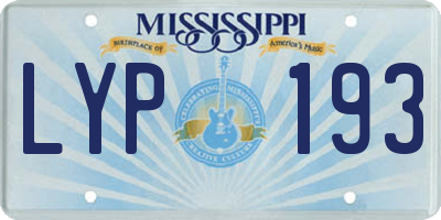 MS license plate LYP193