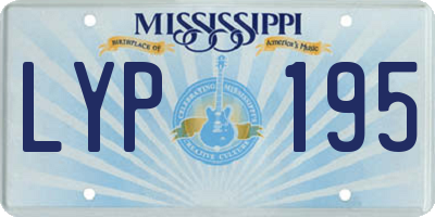 MS license plate LYP195
