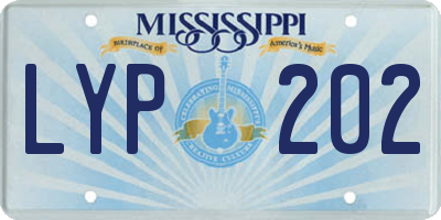 MS license plate LYP202
