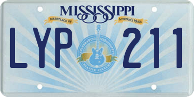 MS license plate LYP211