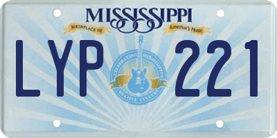 MS license plate LYP221