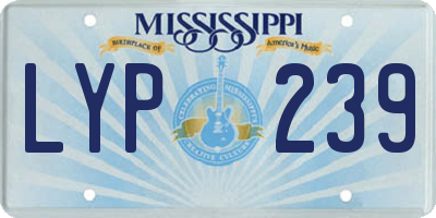 MS license plate LYP239
