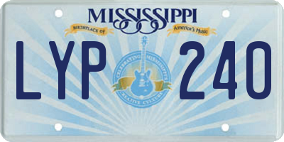 MS license plate LYP240