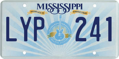 MS license plate LYP241