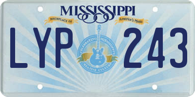 MS license plate LYP243