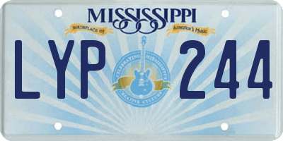 MS license plate LYP244