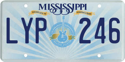 MS license plate LYP246