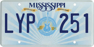 MS license plate LYP251