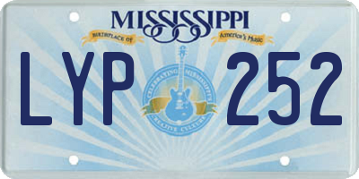MS license plate LYP252