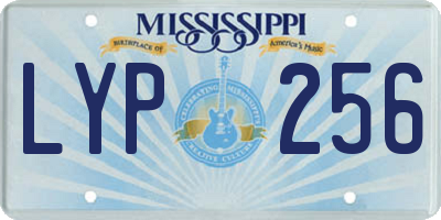 MS license plate LYP256
