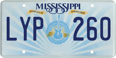 MS license plate LYP260