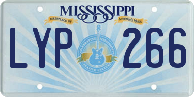 MS license plate LYP266