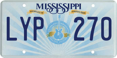 MS license plate LYP270