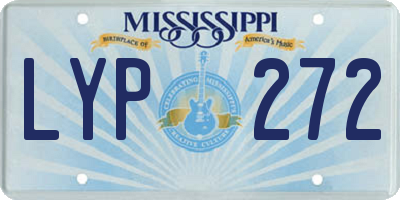 MS license plate LYP272