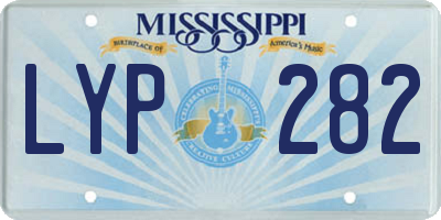 MS license plate LYP282